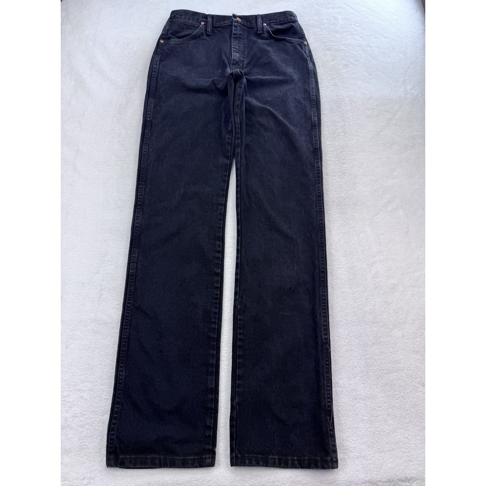Wrangler Jeans Men 31x38 Black Cowboy Cut Denim Rodeo Western Pants 13MWZWK NWOT
